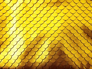 Golden yellow pattern with fish scale abstract texture.