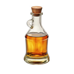 A Bottle of Vinegar Often Used for Cooking.. Isolated on a Transparent Background. Cutout PNG.
