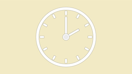 Clock icon 2hr  color code F2EAC4 arrow show 2 hour about 12.00 to 2.03. on the  background.