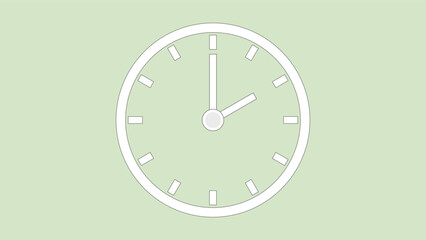 Clock icon 2hr  color code D4E6C4 arrow show 2 hour about 12.00 to 2.20. on the  background.