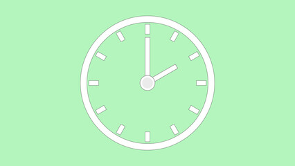 Clock icon 2hr  color code B3F5BC arrow show 2 hour about 12.00 to 2.11. on the  background.