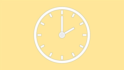 Clock icon 2hr  color code FFE699 arrow show 2 hour about 12.00 to 2.13. on the  background.
