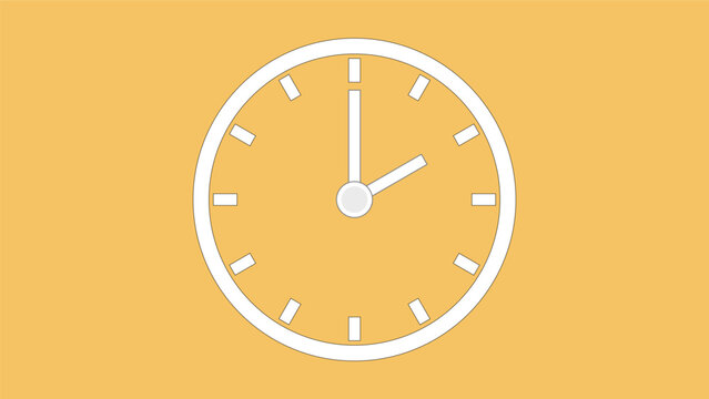 Clock icon 2hr  color code F4C464 arrow show 2 hour about 12.00 to 2.22. on the  background.