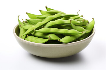 Edamame isolated on white background created with Generative Ai