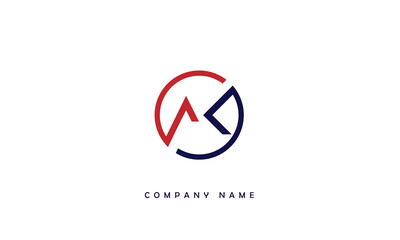 AK, KA, A, K Abstract Letters Logo Monogram