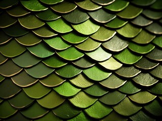 Green pattern with fish scale abstract texture.