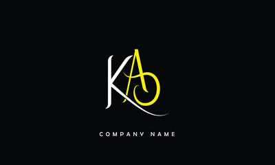 AK, KA, A, K Abstract Letters Logo Monogram
