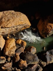 waterfall in the mountains