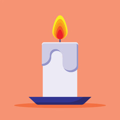Candle icon. Subtable to place on light, interior, etc.	