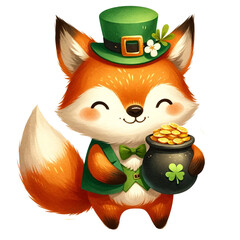 little animal holding a jar of gold