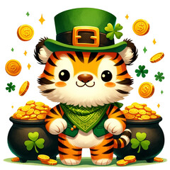 little animal holding a jar of gold