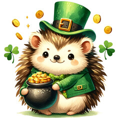 little animal holding a jar of gold