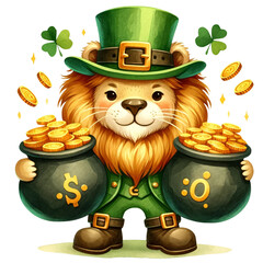 little animal holding a jar of gold