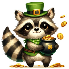 little animal holding a jar of gold