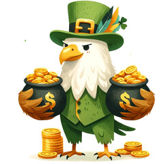 little animal holding a jar of gold