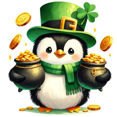 little animal holding a jar of gold