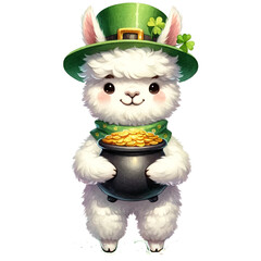 little animal holding a jar of gold