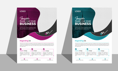Creative minimal corporate business flyer design.