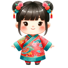 girl wearing chinese clothes