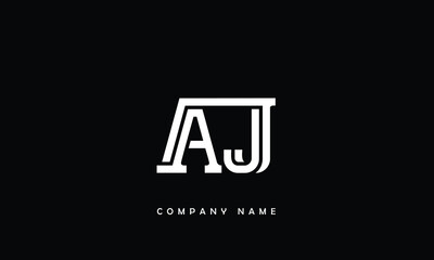 AJ, JA, A, J Abstract Letters Logo Monogram