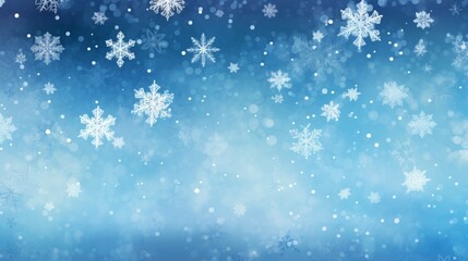 Fototapeta premium Whimsical Christmas artwork featuring playful cartoon snowflakes.