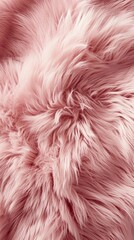 Fototapeta premium Close Up of Pink Fur Texture, Soft and Luxurious Fluffy Fabric Background