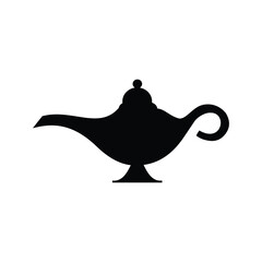 Aladdin magic lamp icon isolated on white background. Vector illustration. Magic lamp icon isolated on white background. Magic lamp vector icon.