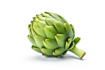Obraz premium Artichoke isolated on white background created with Generative Ai