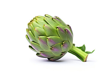 Obraz premium Artichoke isolated on white background created with Generative Ai