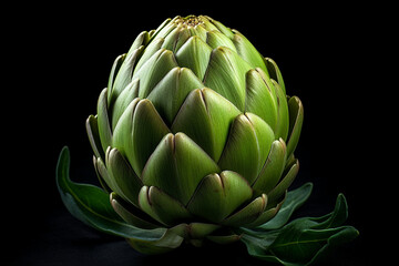 Obraz premium Artichoke isolated on white background created with Generative Ai