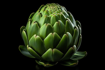 Obraz premium Artichoke isolated on white background created with Generative Ai