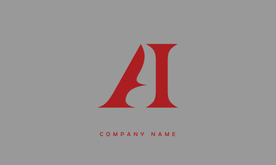 AI, IA, A, I Abstract Letters Logo Monogram