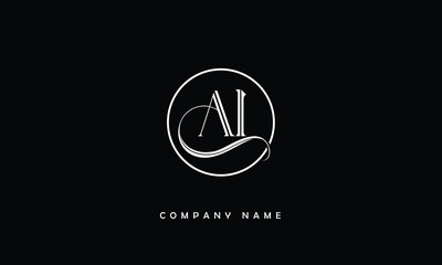 AI, IA, A, I Abstract Letters Logo Monogram