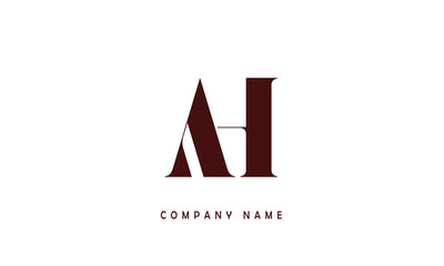 AH, HA, A, H Abstract Letters Logo Monogram