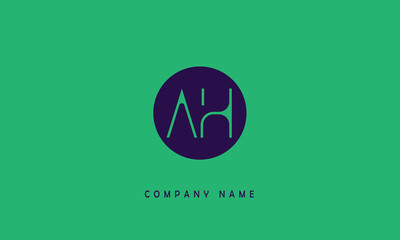 AH, HA, A, H Abstract Letters Logo Monogram