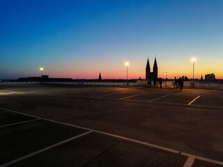 sunset in Baunschweig (Brunswick), Germany