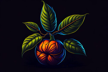  illustration a fresh fruit drawing style