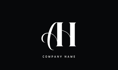 AH, HA, A, H Abstract Letters Logo Monogram