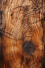 Fototapeta premium Close up of the rings and cracks on a tree stump