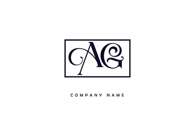 AG, GA, A, G Abstract Letters Logo Monogram
