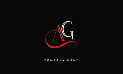 AG, GA, A, G Abstract Letters Logo Monogram