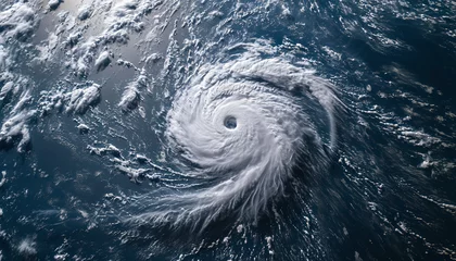 Foto op Canvas Satellite view of Hurricane Florence near the US coast in the Atlantic Ocean. Image elements provided by NASA © wiizii