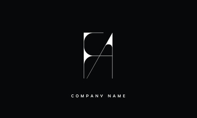 AF, FA, A, F Abstract Letters Logo Monogram
