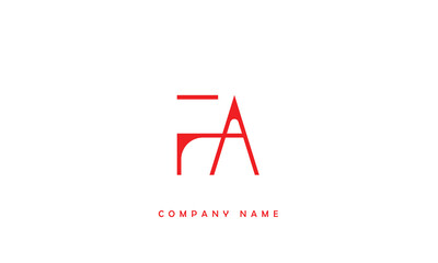 AF, FA, A, F Abstract Letters Logo Monogram