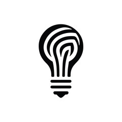 light bulb and lightning logo vector element, light bulb and lightning illustration vector template