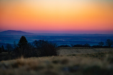 Die Rhön im Abendrot