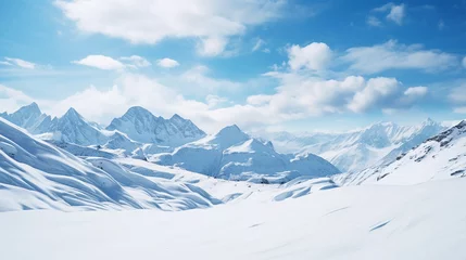 Zelfklevend Fotobehang Berge Landschaft Schnee Winter © THM