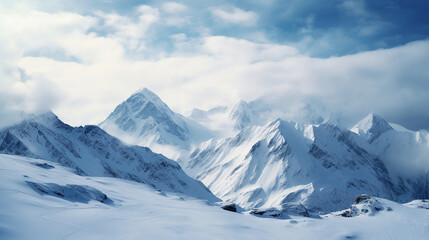 Fototapeta na wymiar Berge Landschaft Alpen Schnee Winter