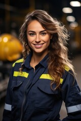 Obraz na płótnie Canvas portrait of a female industrial worker
