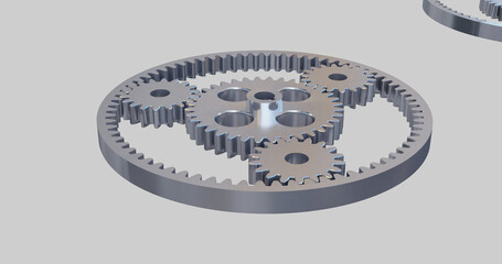 Close of a planetary gear assembly